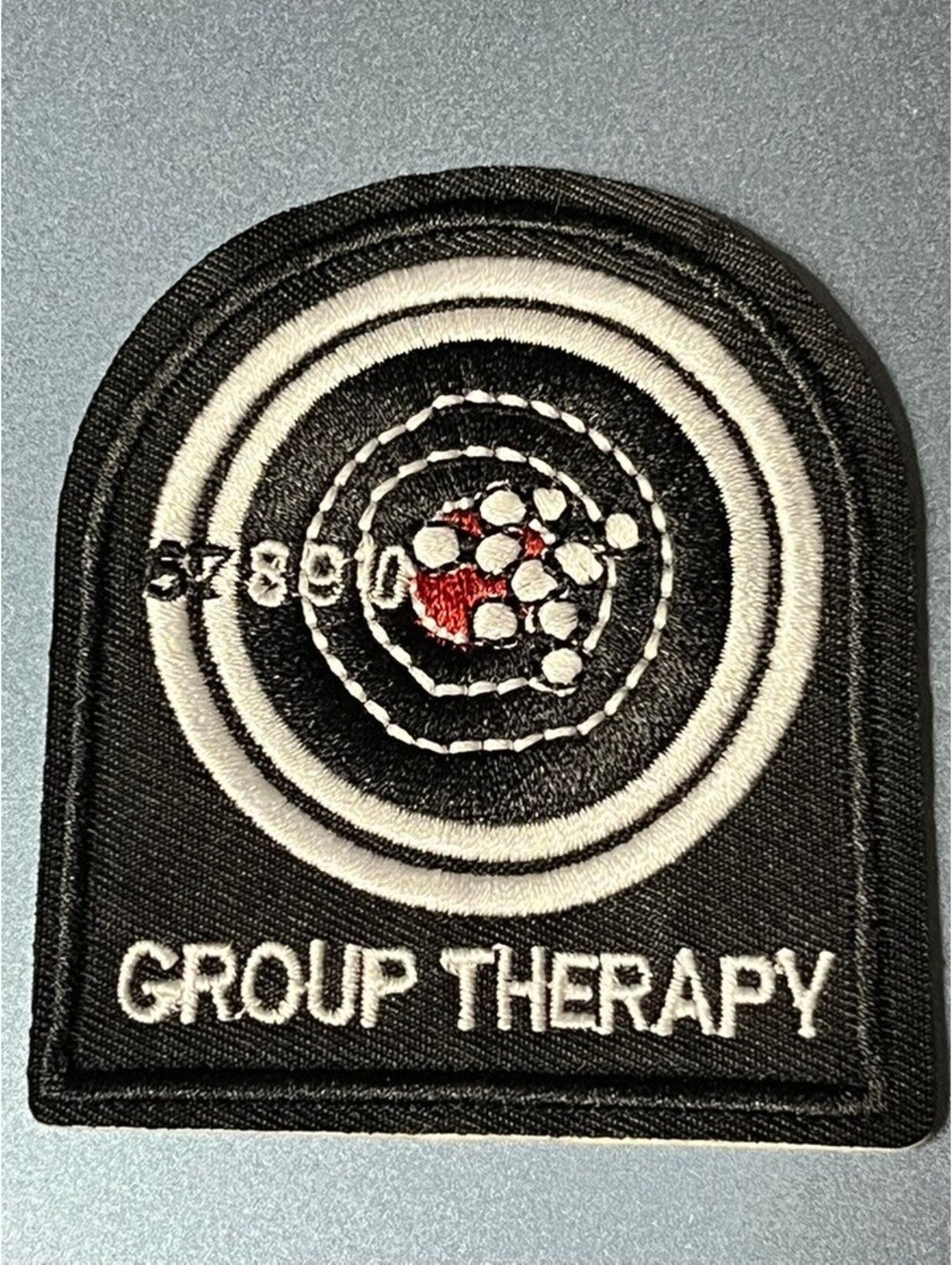 Vintage Group Therapy Embroidered Iron-On Patch 3" x 2.5"